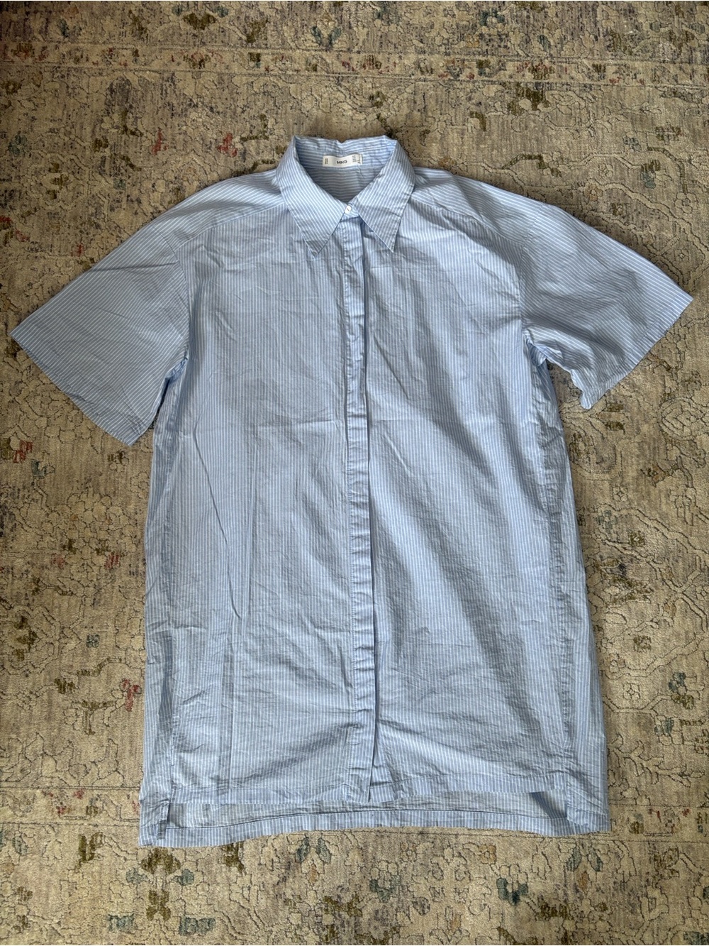 Striped Cotton Button-Up Dress